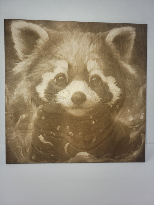 3D Illusion Engraved Plaque - Red Panda