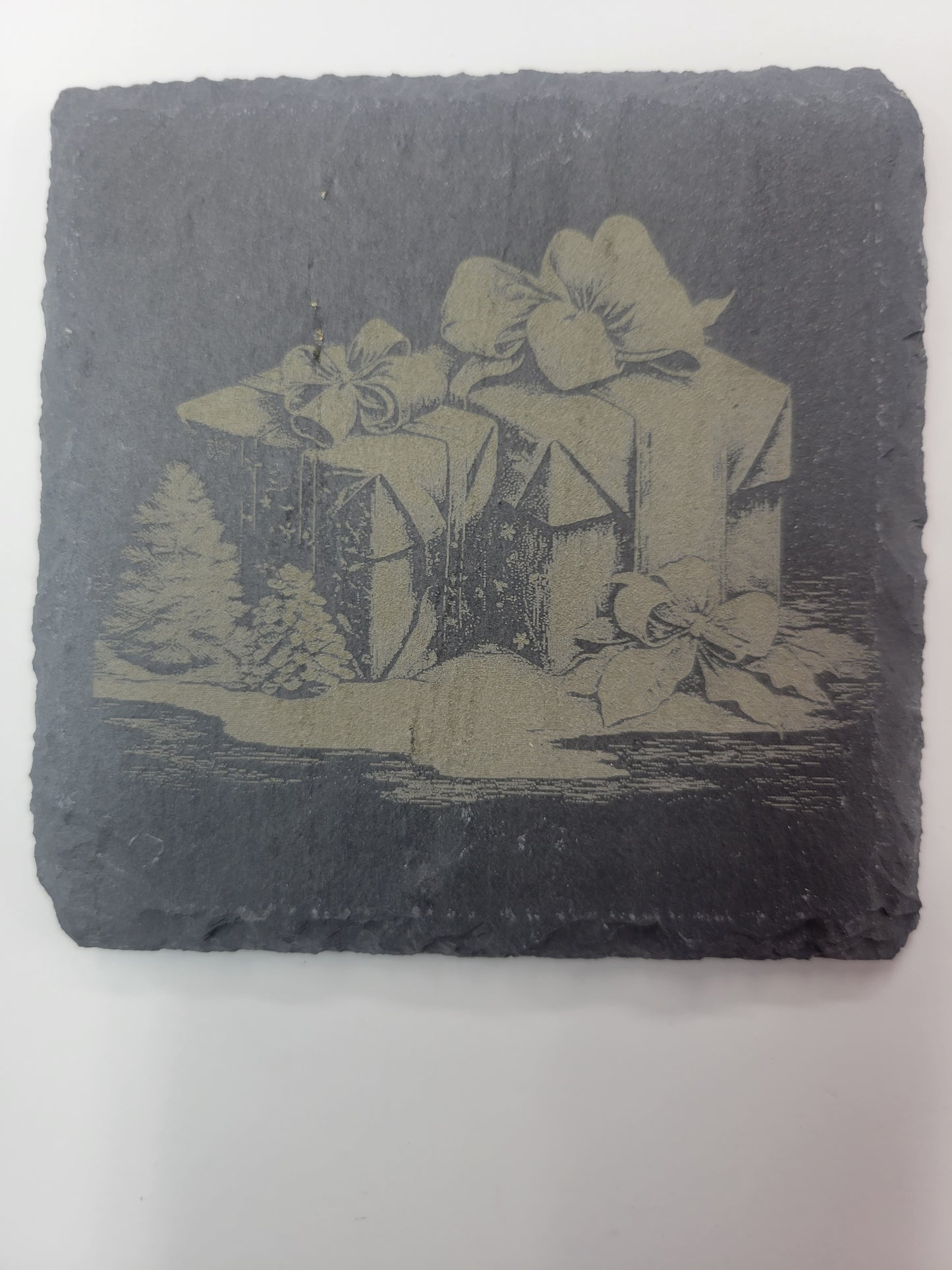 Christmas Coasters - Black Slate