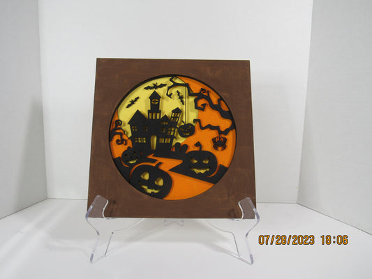 Halloween Haunted House Shadow Box